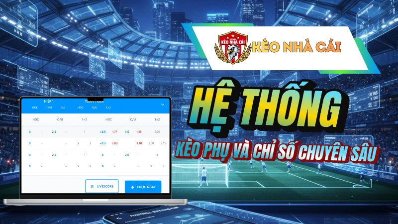 Hệ thống kèo phụ và chỉ số chuyên sâu tại Keonhacai.talk